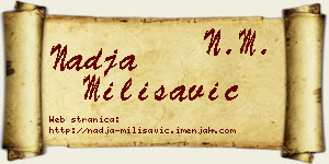Nadja Milisavić vizit kartica